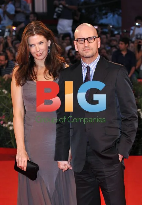 Jules Asner and Steven Soderbergh at Contagion Premiere