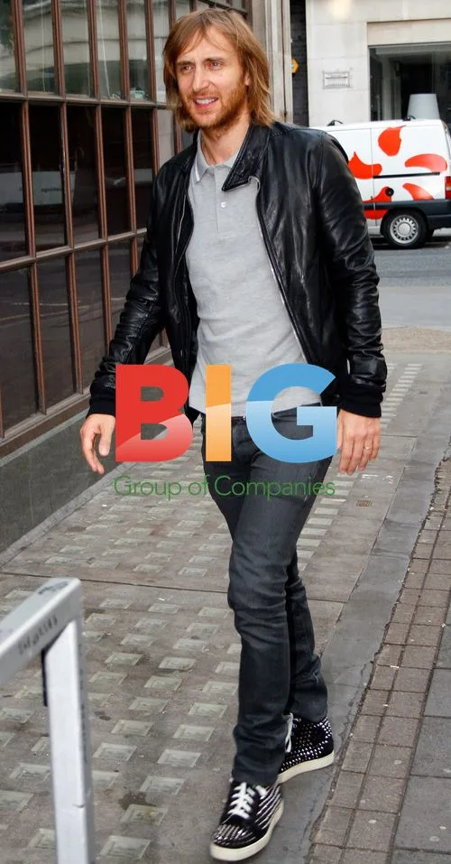 DJ David Guetta arriving at Radio 1