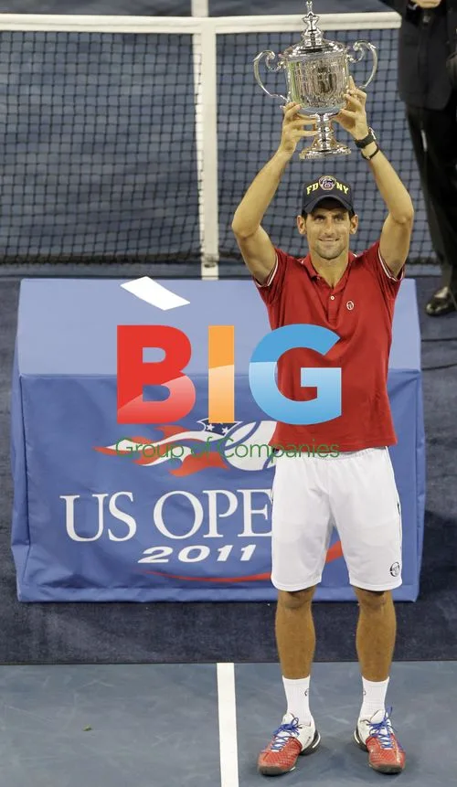 Novak Djokovic Lifts U.S. Open Trophy