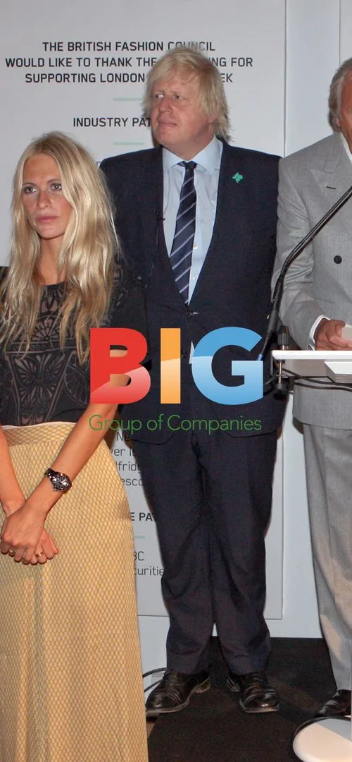 Boris Johnson and Harold Tillman at London Fashion Week