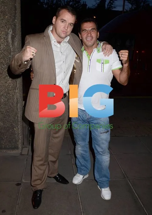 Paddy Doherty and son at The Late Late Show