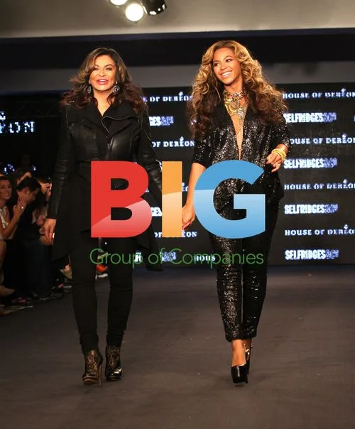 Tina Knowles and Beyonce at London Fashion Week