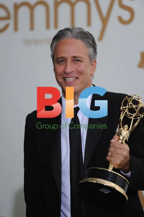 Jon Stewart with Emmy Awards