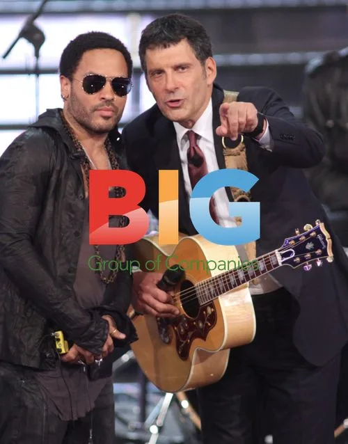 Lenny Kravitz and Fabrizio Frizzi at Miss Italia 2011