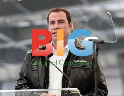 John Travolta at Bombardier Private Jet Showcase