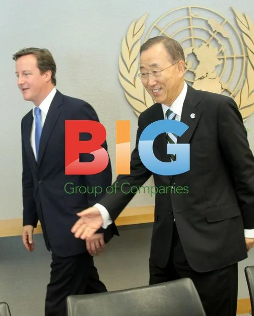 UK PM Cameron Meets UN Secretary-General Ban
