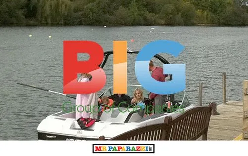Geri Halliwell Water Skiing with Daughter