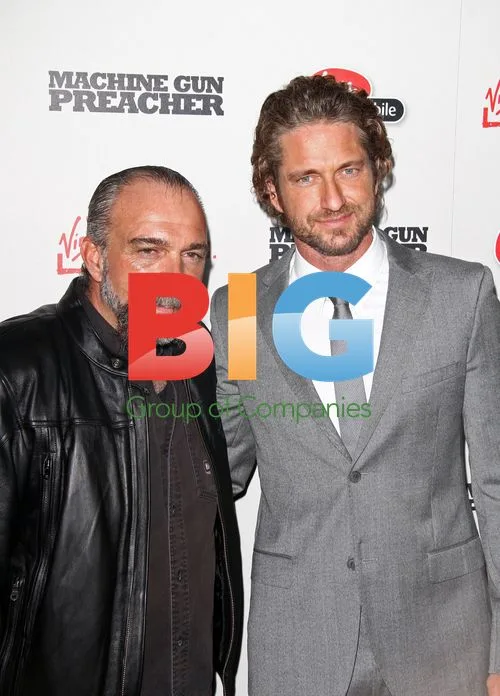 Gerard Butler and Sam Childers at Machine Gun Preacher Premiere