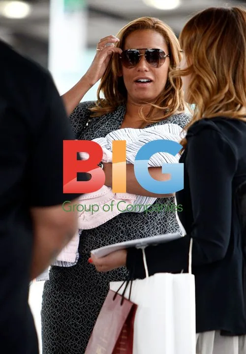 Mel B and family arrive in Perth