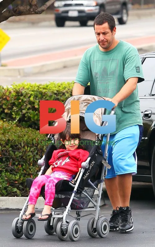Adam Sandler with daughters at gymnastics