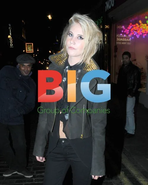 India Rose James outside the Box in London