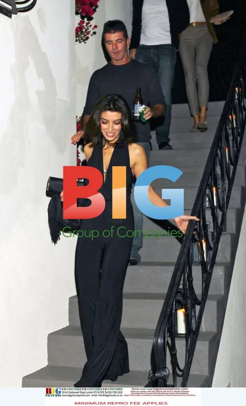 Simon Cowell Leaves Friend's House with Mezhgan