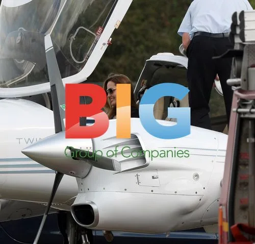 Angelina Jolie takes a flying lesson