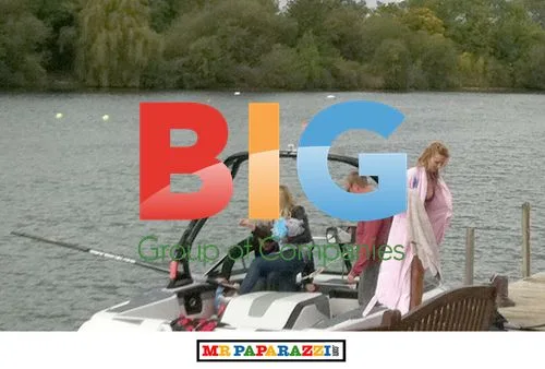 Geri Halliwell Water Skiing with Daughter and Ex