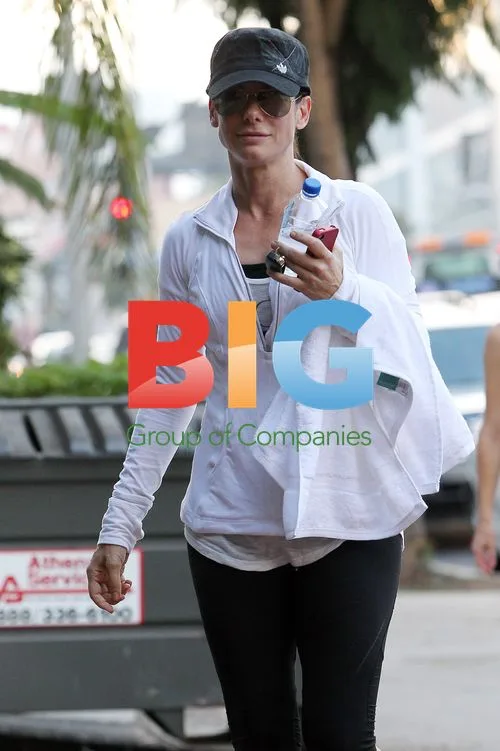 Sandra Bullock heads to the gym