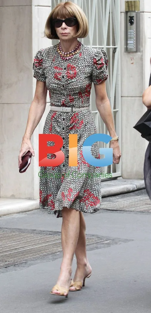 Anna Wintour out in Milan