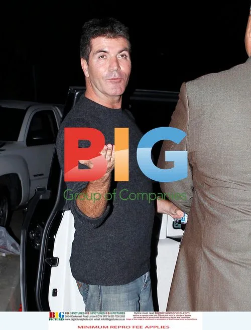 Simon Cowell Leaves Friend's House in Beverly Hills