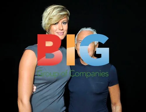 Giorgio Armani and Federica Pellegrini at Milan Fashion Show