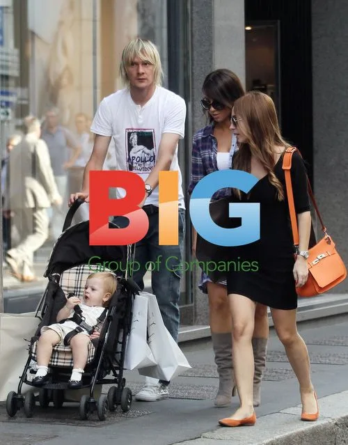 Football Star Milos Krasic with Family in Milan
