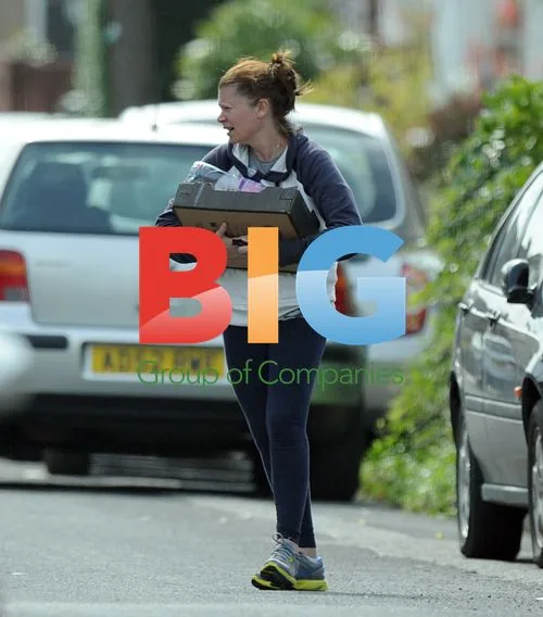 Hannah Waterman Leaving Gym with Grapefruit