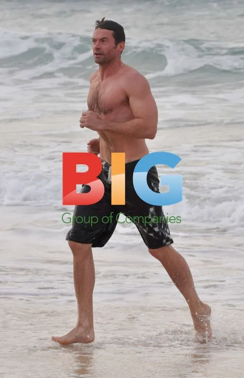 Hugh Jackman at Bondi Beach Gym