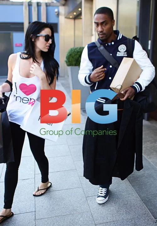 Maria Kouka and Simon Webbe Leaving Hotel