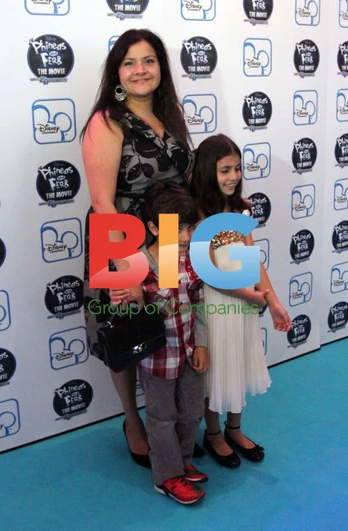 Nina Wadia and Family at 'Phineas and Ferb' Screening
