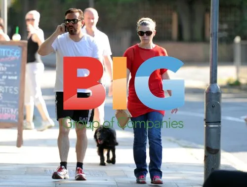 Ricky Gervais and Producer Wife Jane Fallon Out in London