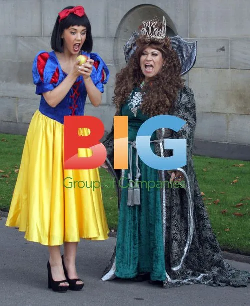 Tina Malone and Lizzie Warburton at Snow White photocall