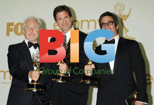 Jeffrey Richman, Steve Levitan and Michael Spiller at Emmys 2011