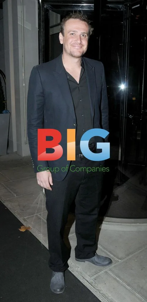 Jason Segel Leaving Hotel in London