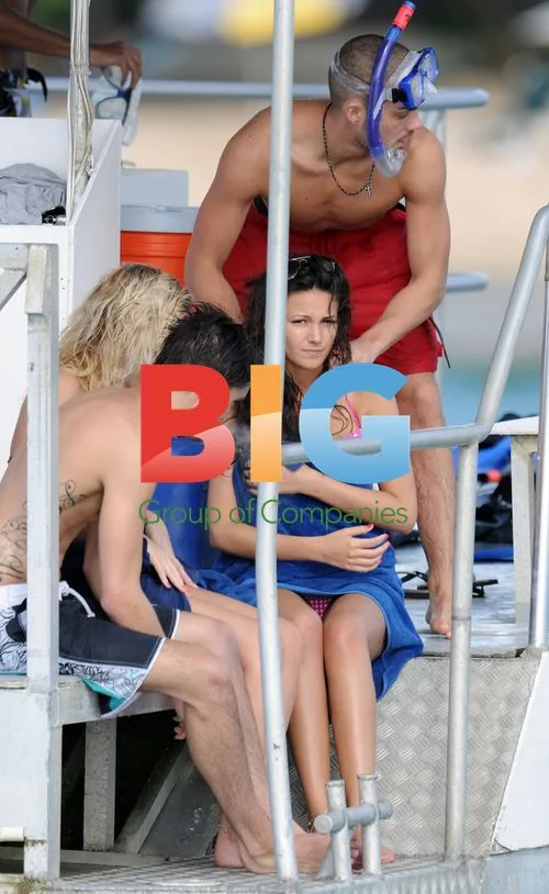 The Wanted's Max George and Michelle Keegan in Barbados