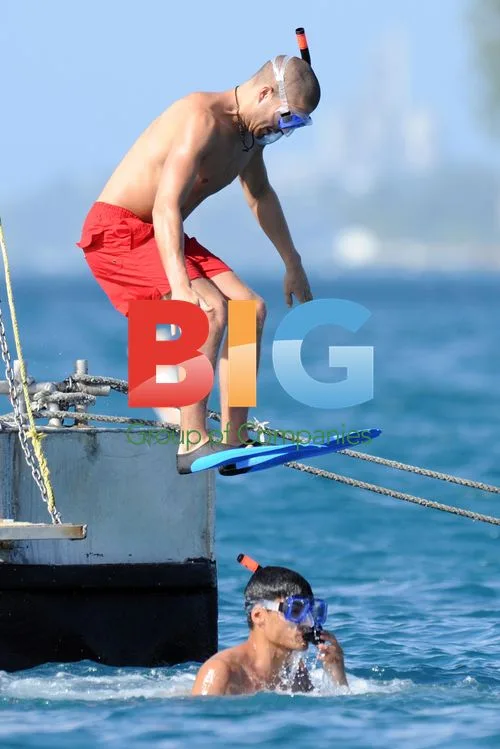 The Wanted's Max George and Michelle Keegan swimming with turtles in Barbados