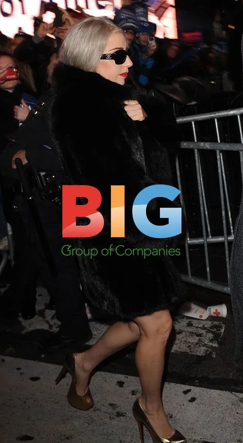 Lady Gaga and Michael Bloomberg in Times Square