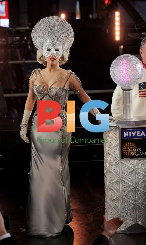 Lady Gaga and Michael Bloomberg in Times Square