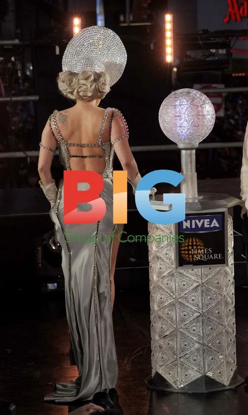 Lady Gaga and Michael Bloomberg in Times Square