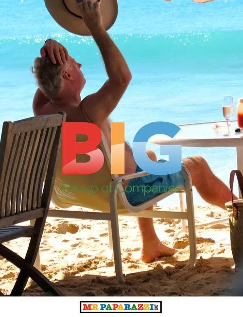 Sir Mark Thatcher on the Beach in Barbados