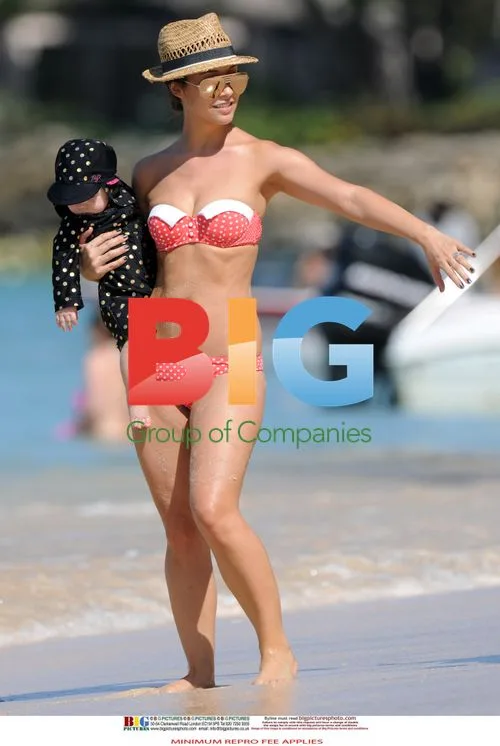 Myleene Klass and Family in Barbados