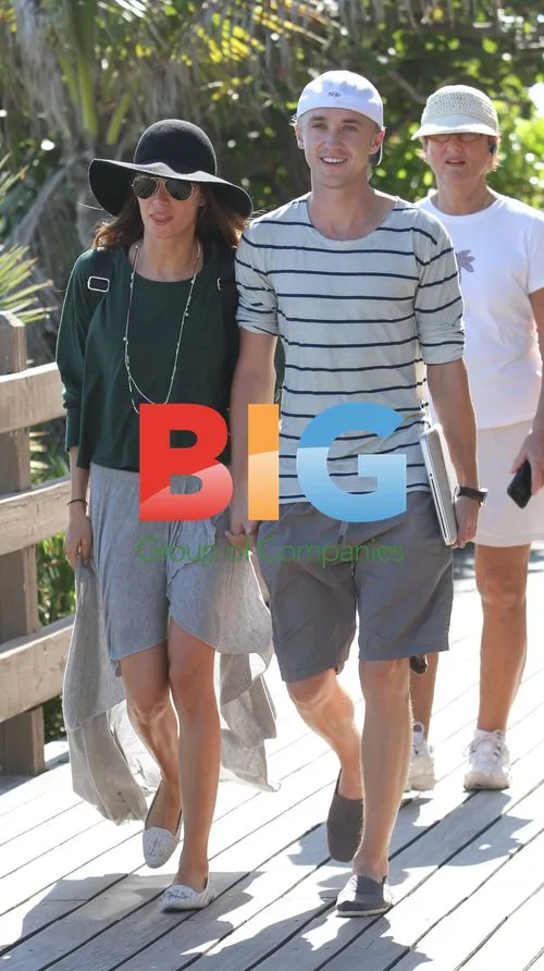 Tom Felton and Jade Olivia on Jet Skis