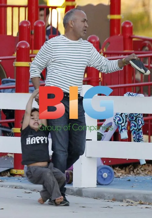 Max Muiz, son of Jennifer Lopez and Marc Anthony, at park