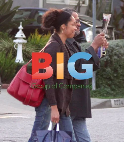 Laurence Fishburne and Family in Beverly Hills