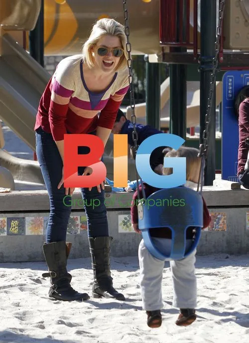 Ali Larter with son Theodore at park