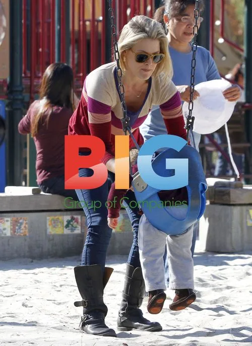 Ali Larter with son Theodore at park
