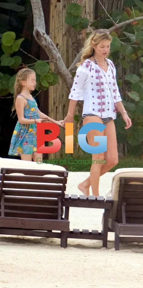 Kate Moss and Daughter Lila on Caribbean Vacation