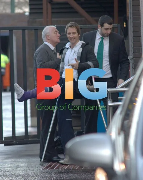 Injured Chesney Hawkes at ITV Studios