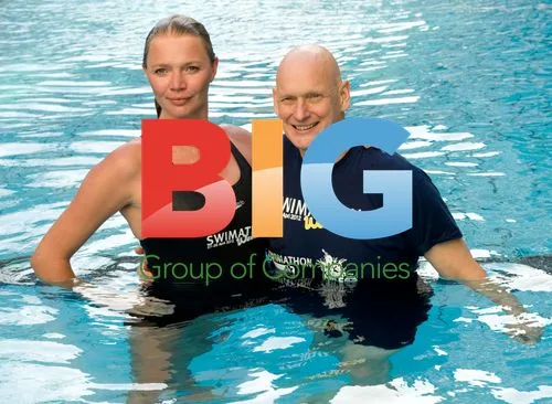 Jodie Kidd and Duncan Goodhew at Swimathon Launch