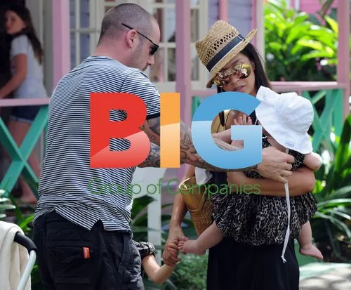 Myleene Klass family outing in Caribbean