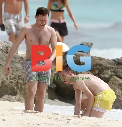 Olly Murs Plays Football on Caribbean Beach