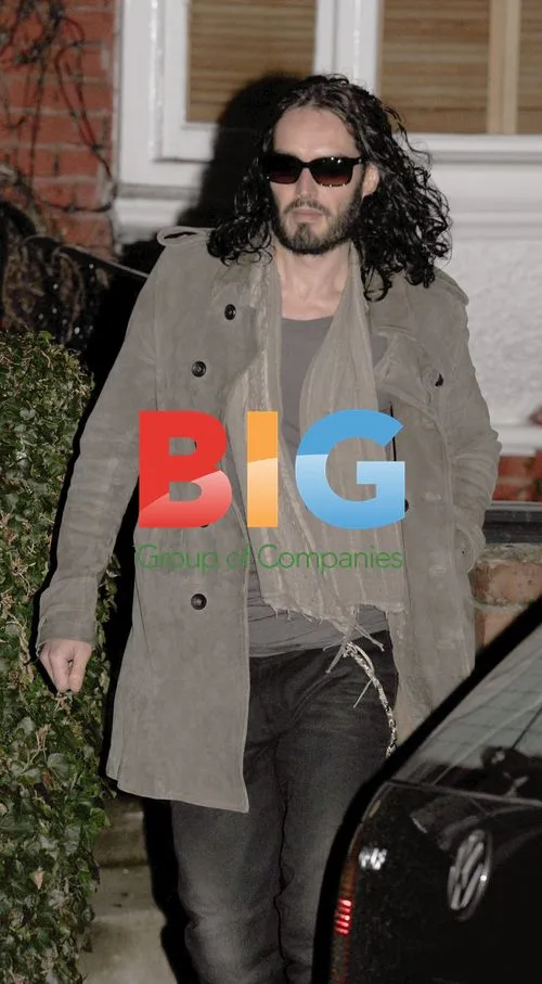 Russell Brand out in London