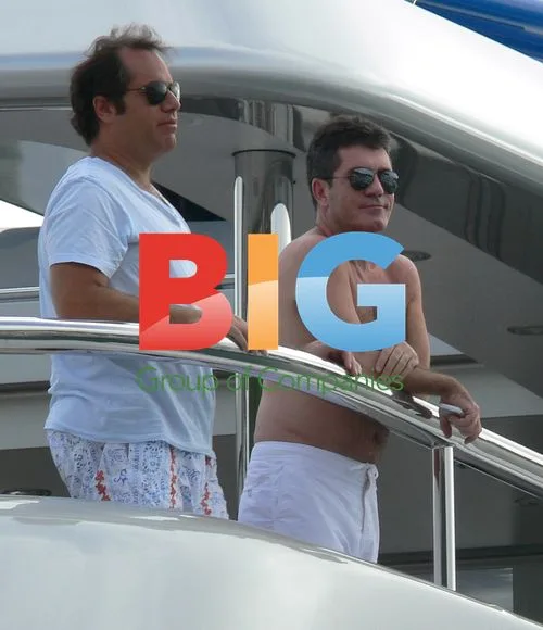 Simon Cowell Relaxing on Yacht